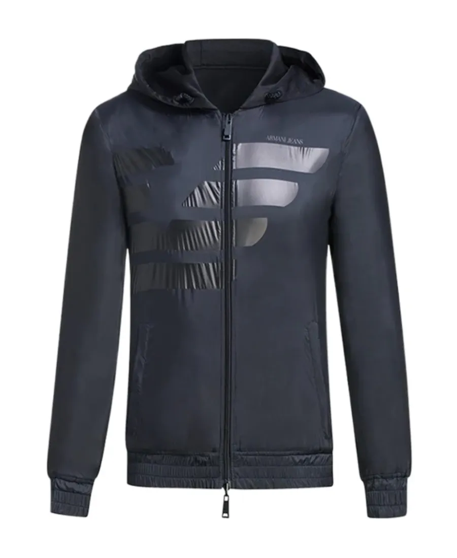 Double-Sided Eagle-Headed Hooded Sports Casual Jacket