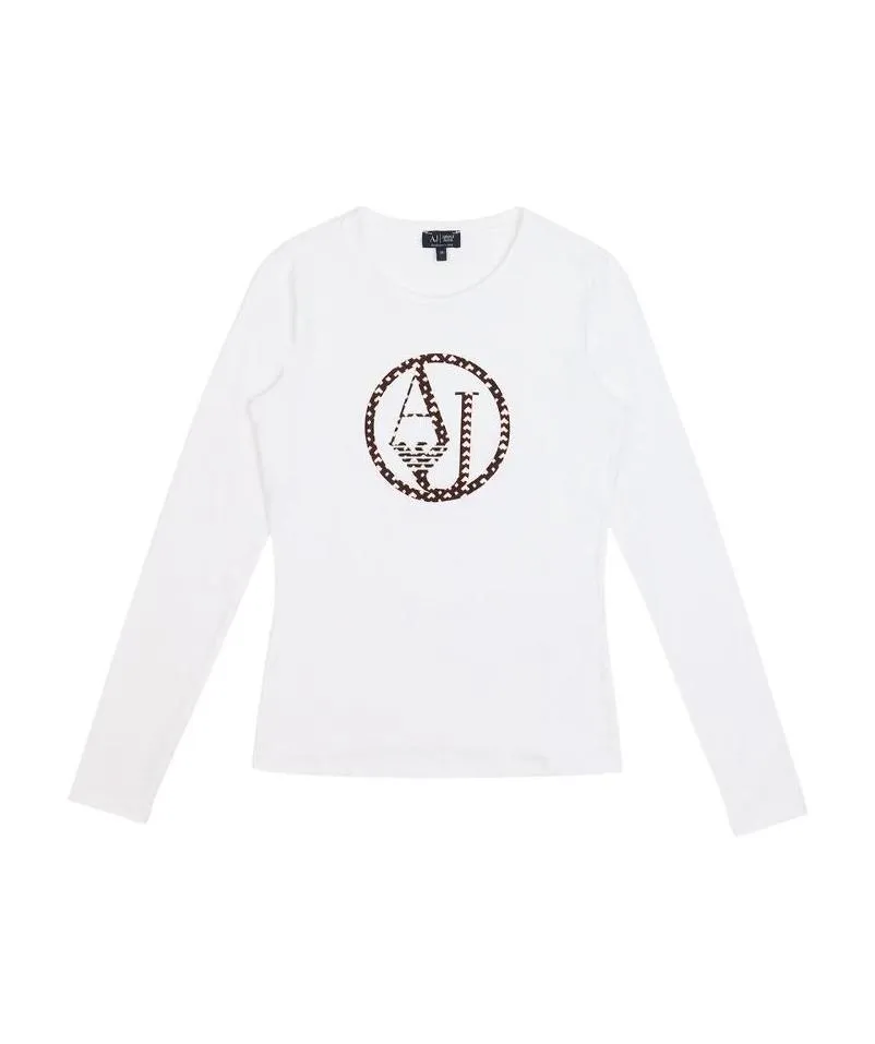 T-Shirt With Round Neck And Long Sleeves