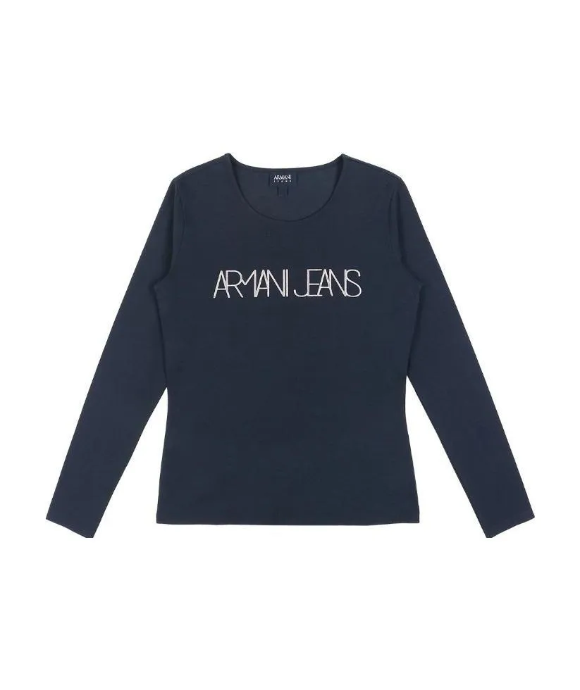 Round Collar And Long-Sleeved T-Shirt