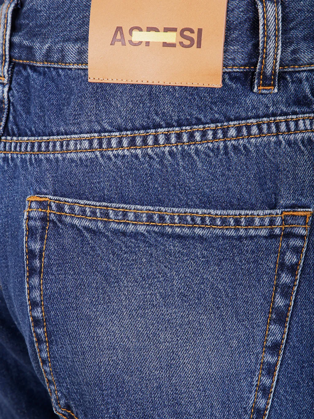 Patch-Detail Cotton Jeans
