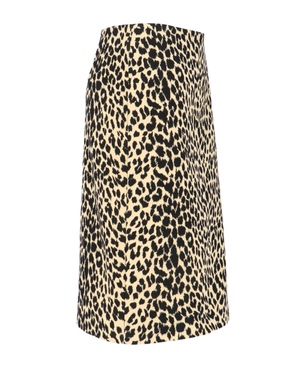 Leopard-Printed Midi Skirt