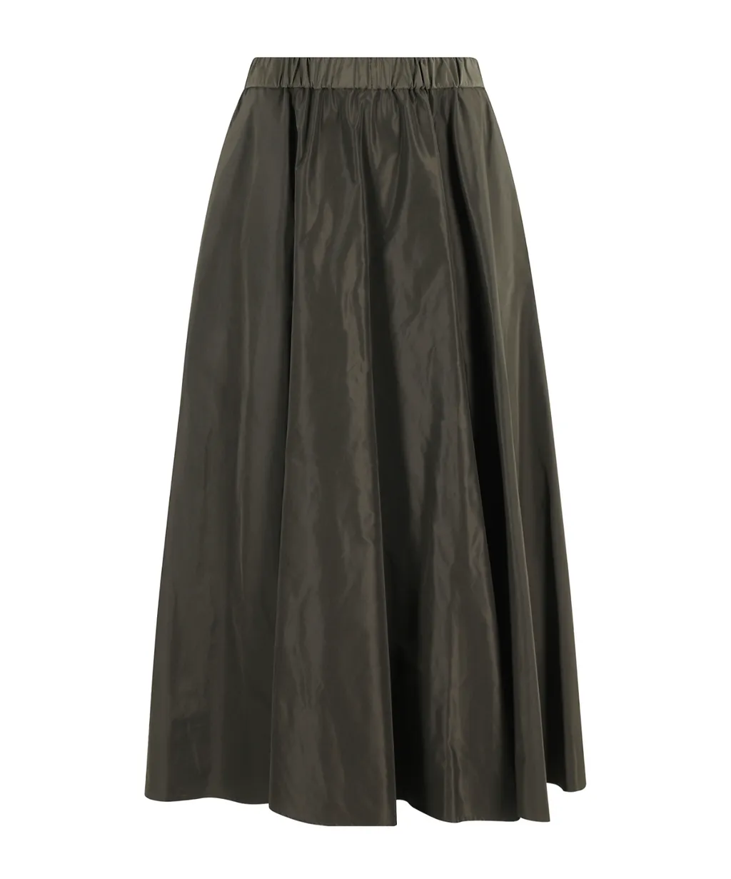 Elastic-Waist Flared Skirt