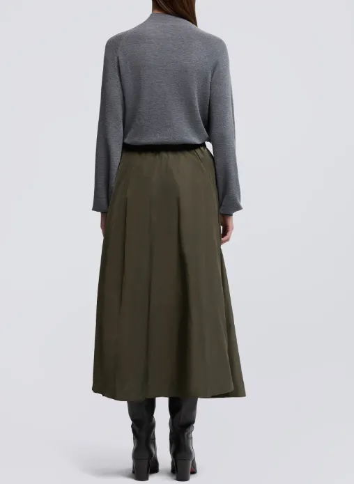 Elastic-Waist Flared Skirt