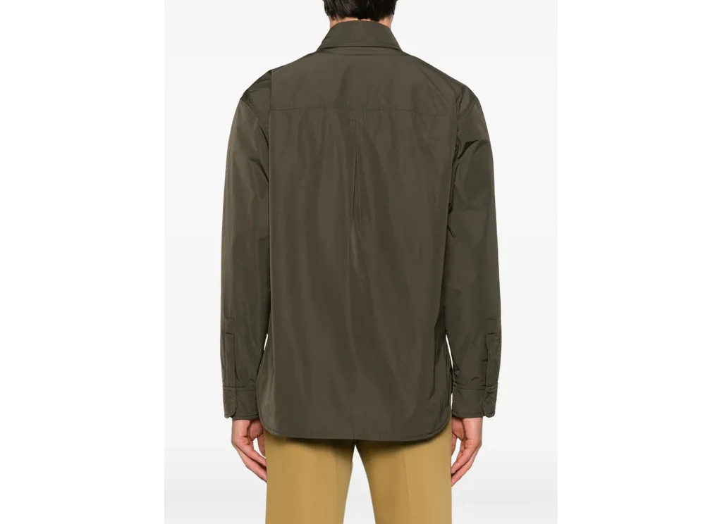 Buttoned Flap-Pocket Shirt Jacket