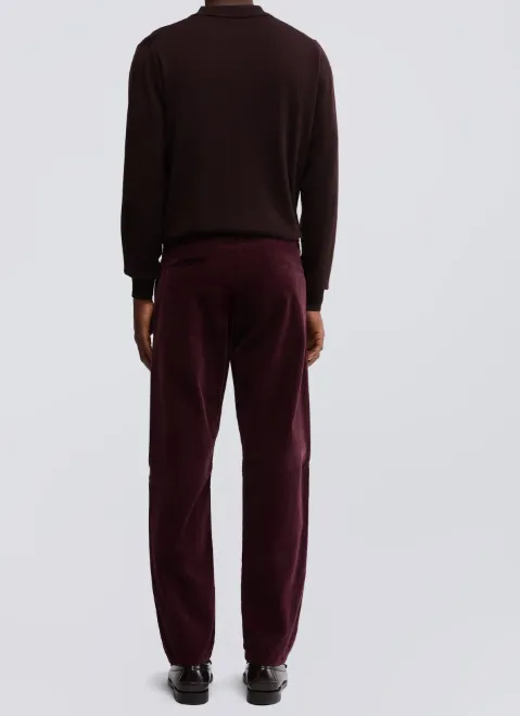Velvet Checked Casual Pants