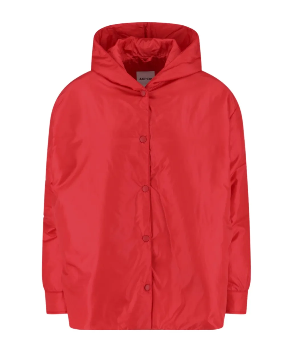 Hooded Snap-Button Coat