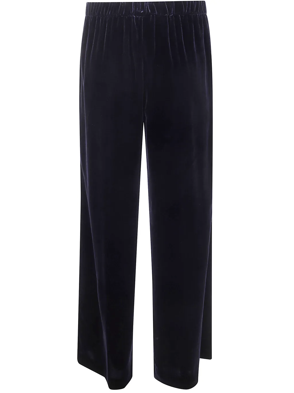 Velvet Elastic-Waist Trousers