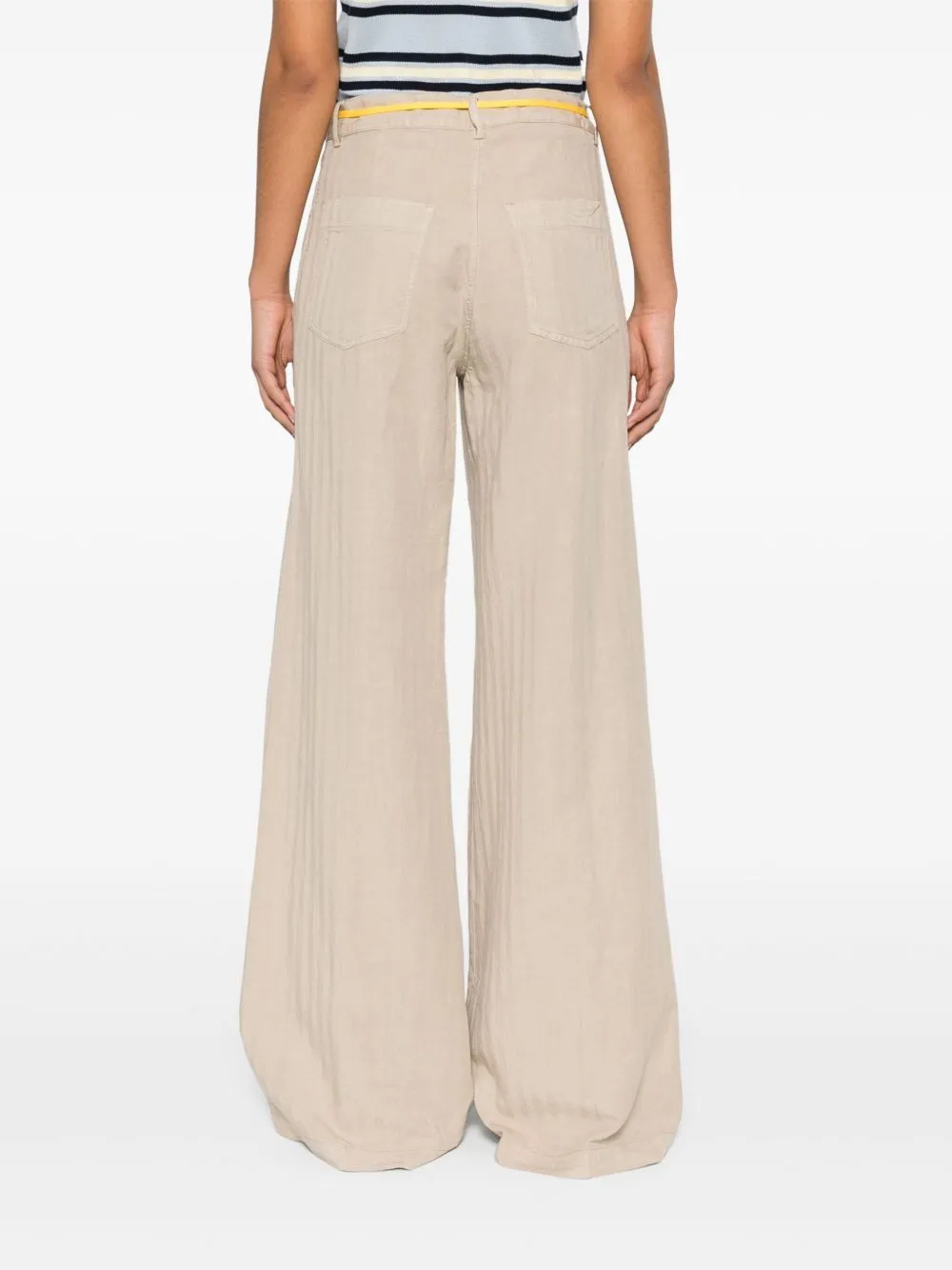 Striped Wide-Leg Trousers