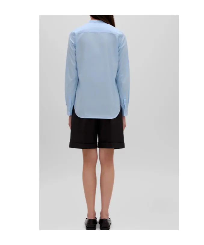 Mandarin-Collar Cotton Shirt