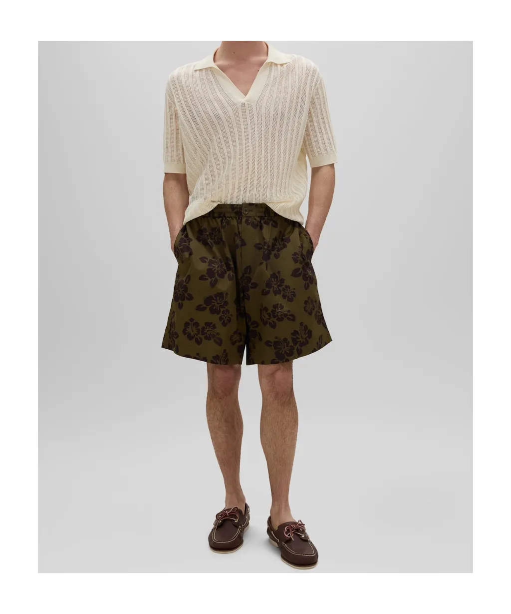 Hibiscus Print Shorts