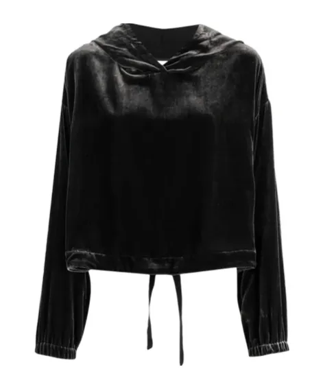 Velvet Hooded Sweater