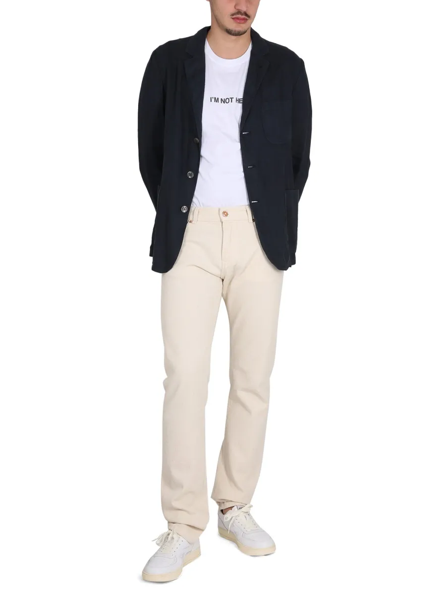 Belt-Looped Mid-Rise Jeans