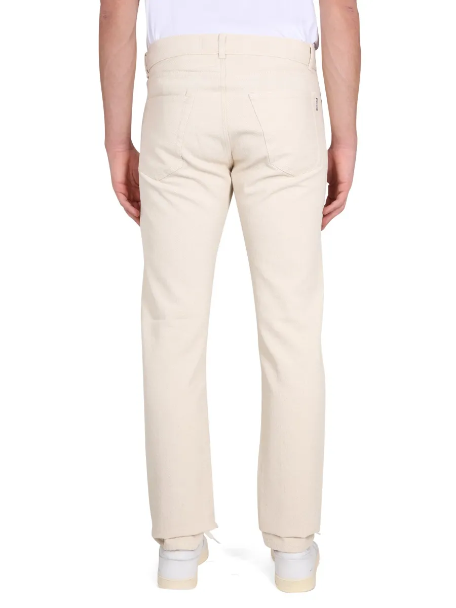 Belt-Looped Mid-Rise Jeans