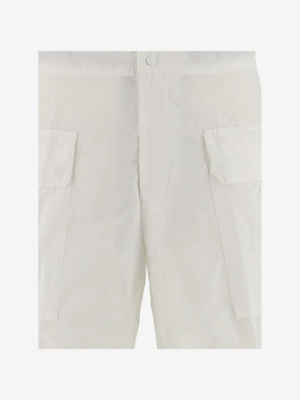 Buttoned Straight-Leg Cargo Shorts