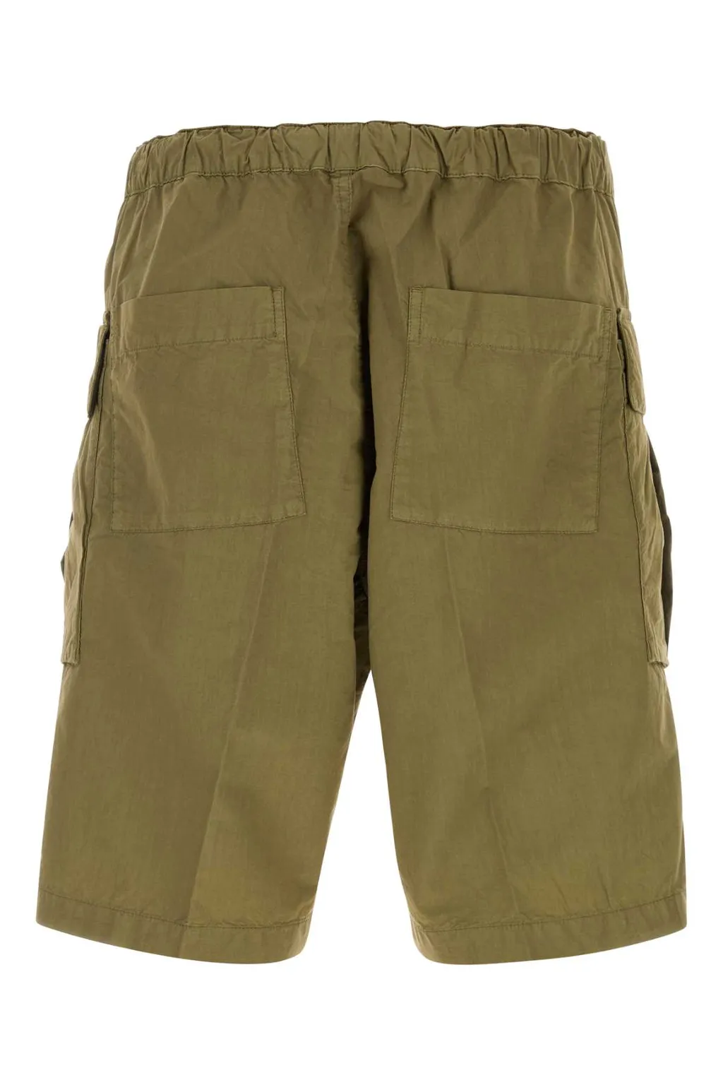Buttoned Straight-Leg Cargo Shorts