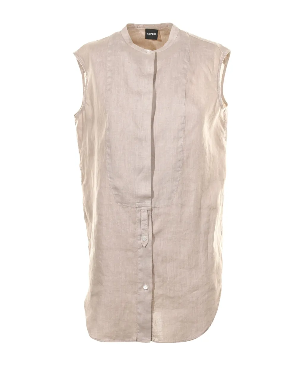 Buttoned-Up Sleeveless Top