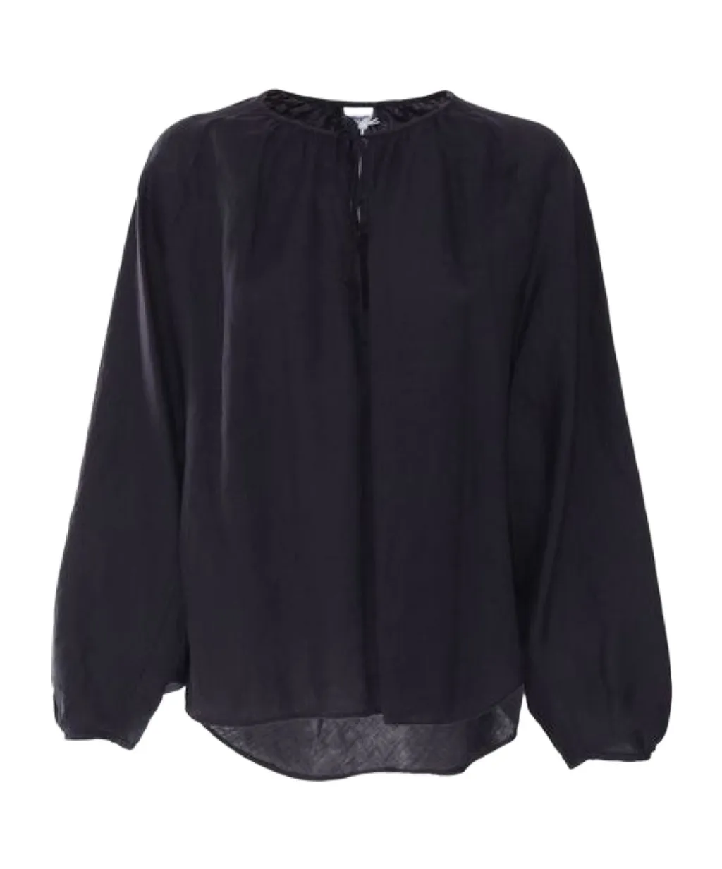 Bow Tied Rounded Hem Top