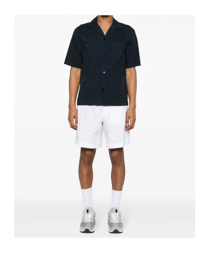 Elasticated-Waist Poplin Shorts
