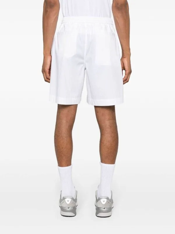 Elasticated-Waist Poplin Shorts