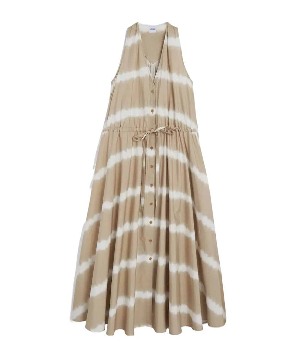 Tie-Dye Printed Poplin Dress