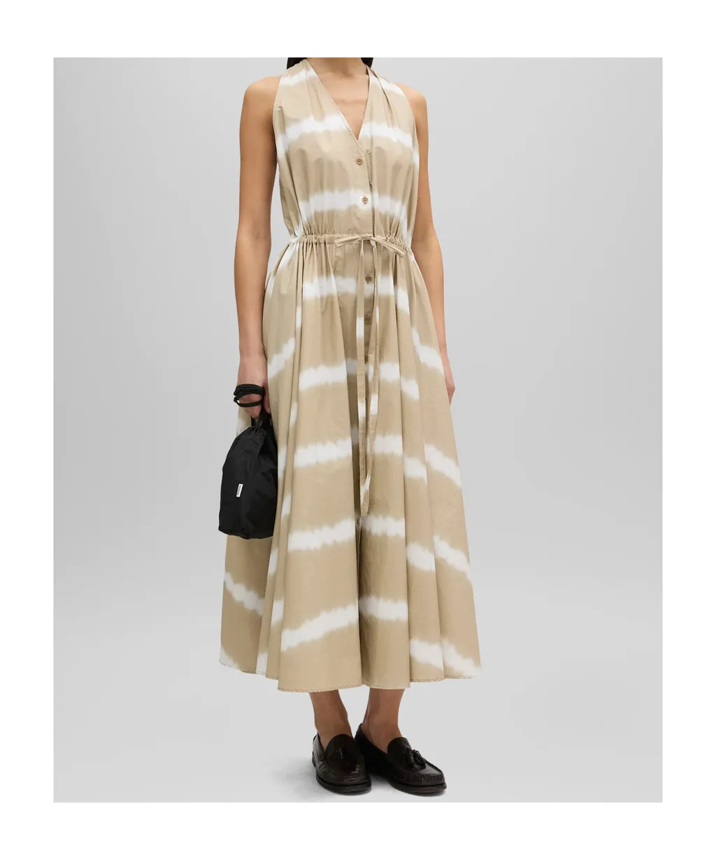 Tie-Dye Printed Poplin Dress