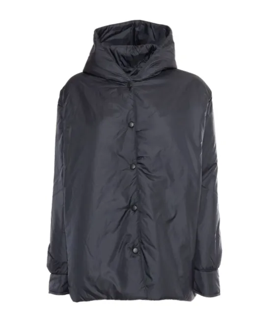 Long Sleeved Press-Stud Hooded Jacket