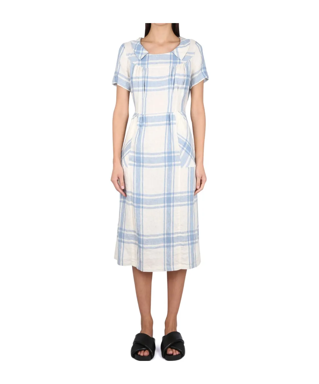 Checked Midi Dress