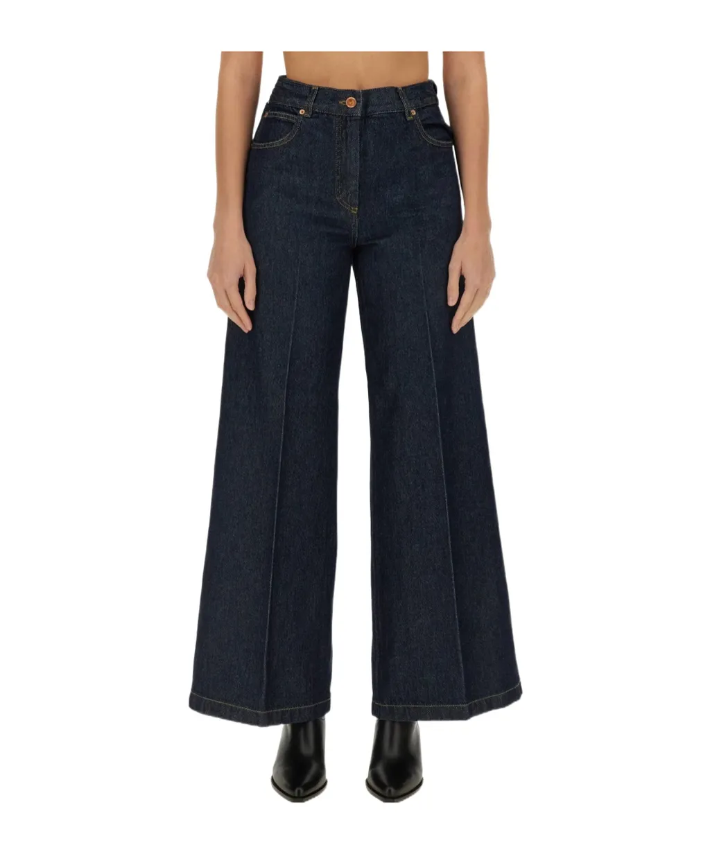 Wide Leg Denim Jeans