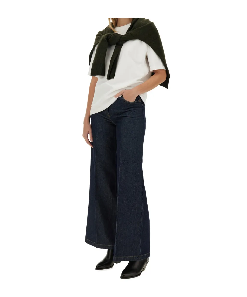 Wide Leg Denim Jeans