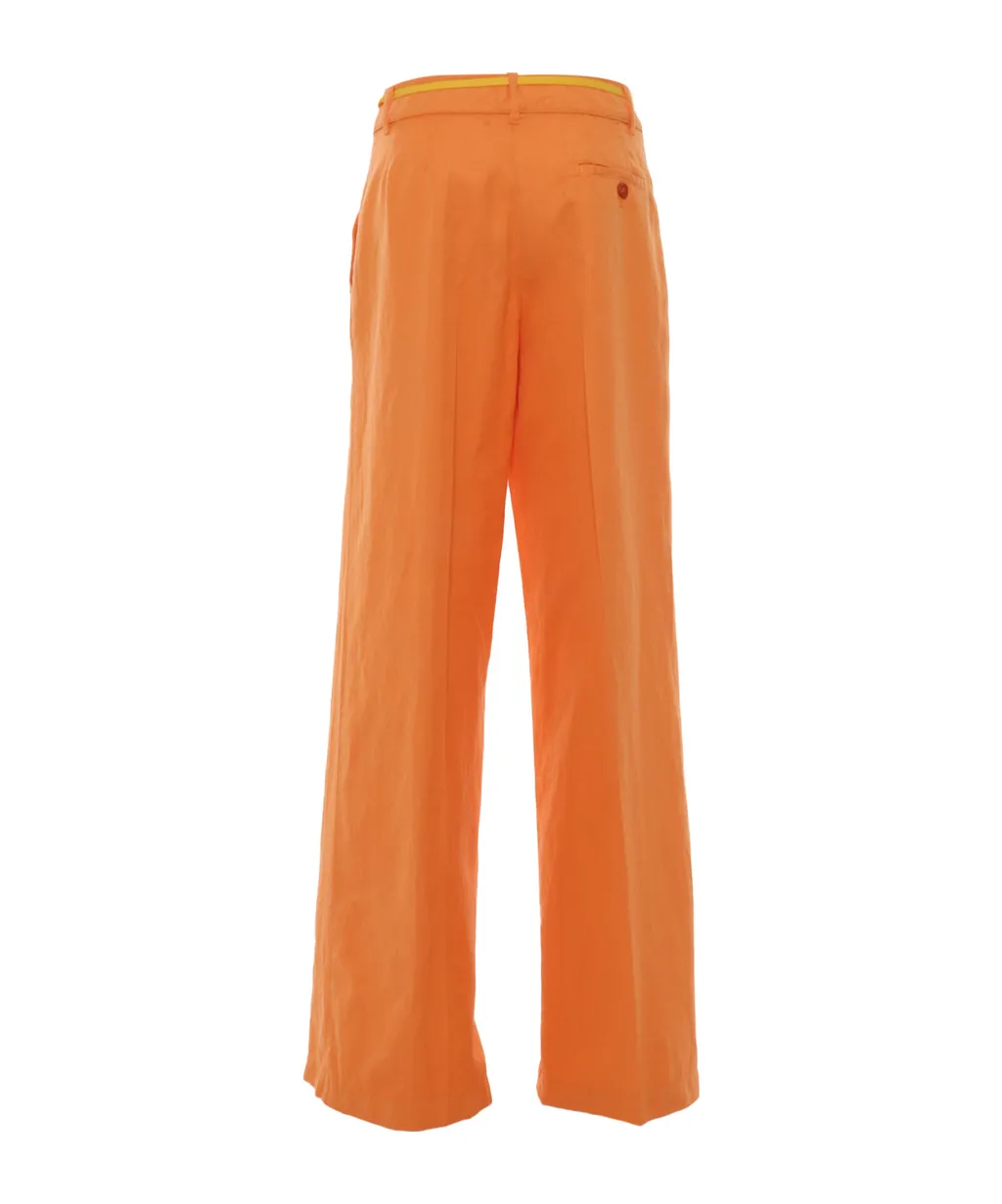 High-Waisted Wide-Leg Trousers