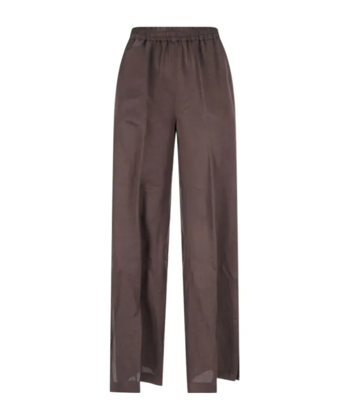 Elasticated Waistband Straight Trousers