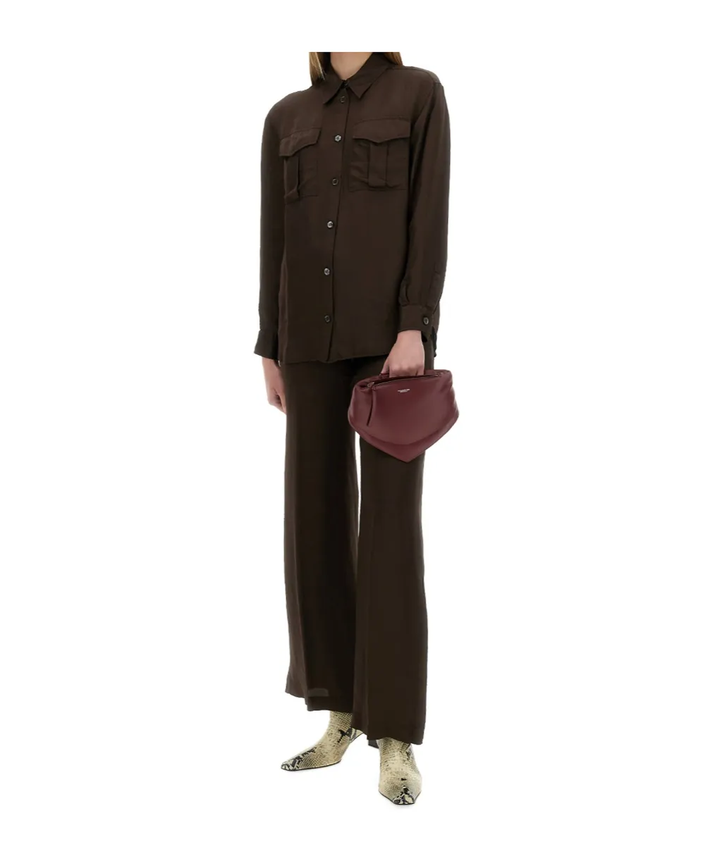 Elasticated Waistband Straight Trousers