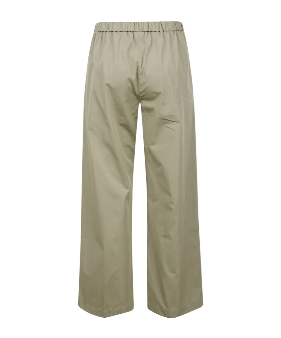 Wide-Leg Elasticated-Waistband Trousers