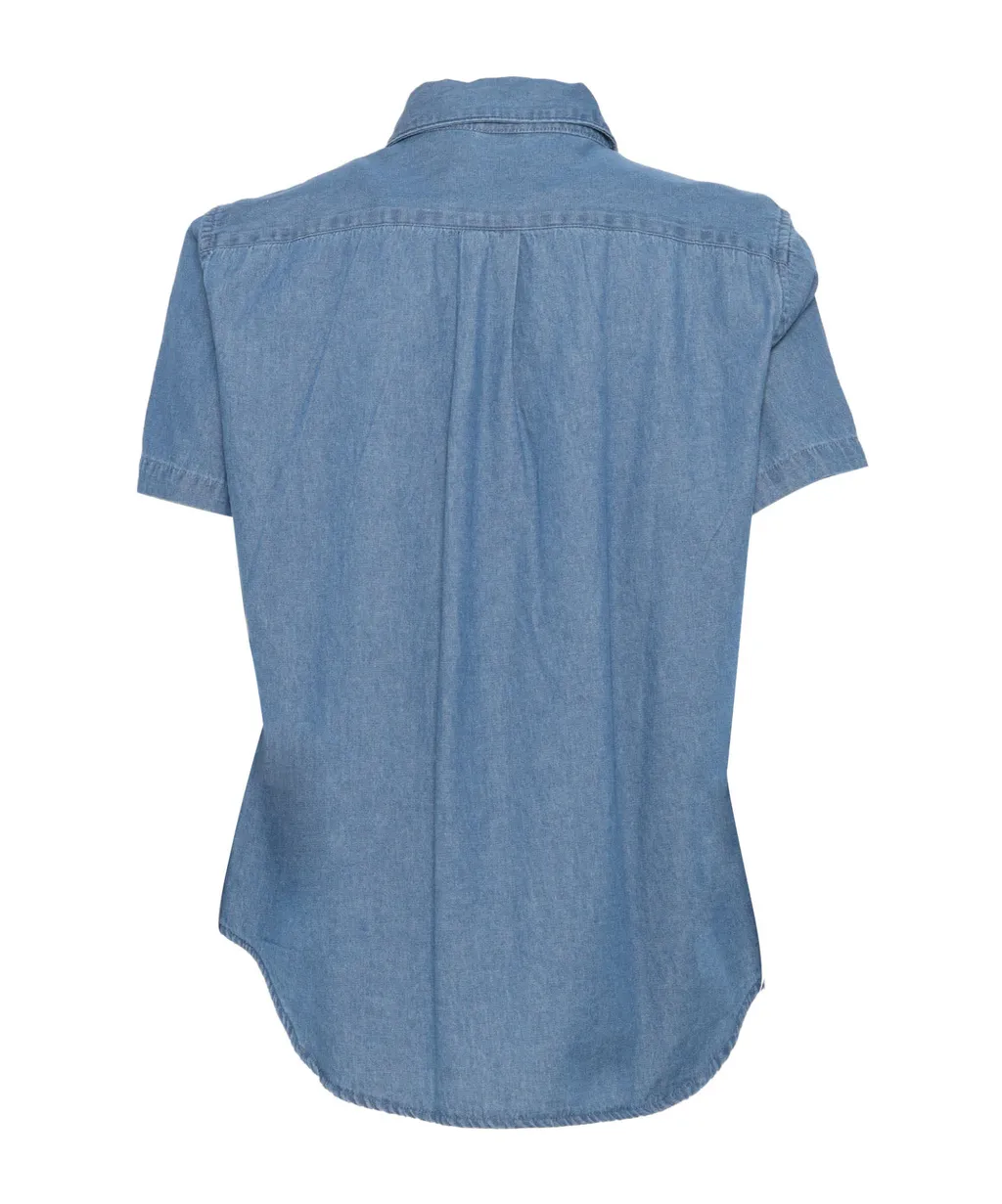 Short Sleeve Ruffled Detail Shirt