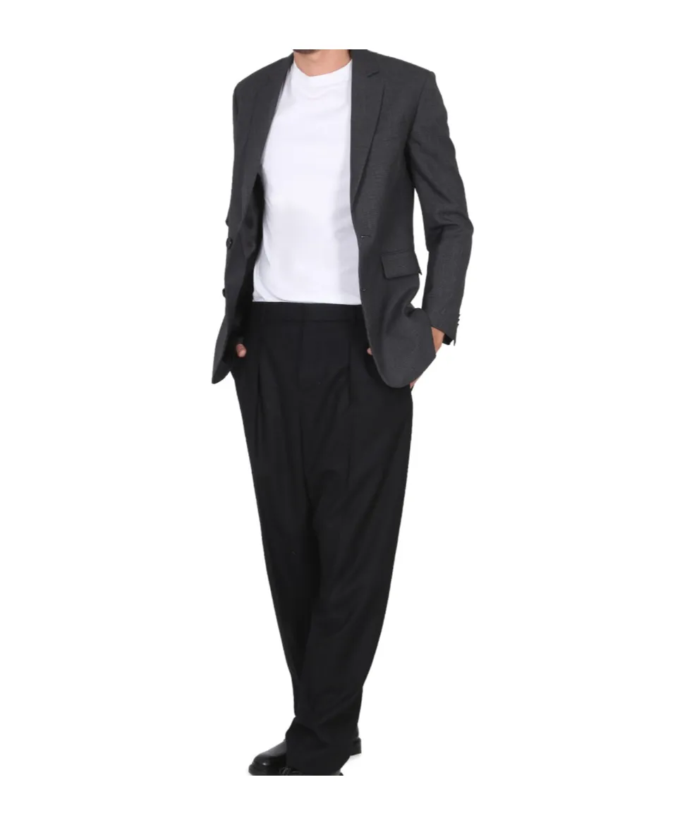 Flap-Pocketed Single-Breasted Blazer