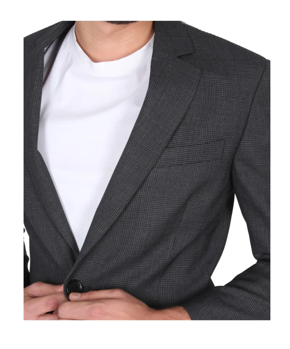 Flap-Pocketed Single-Breasted Blazer