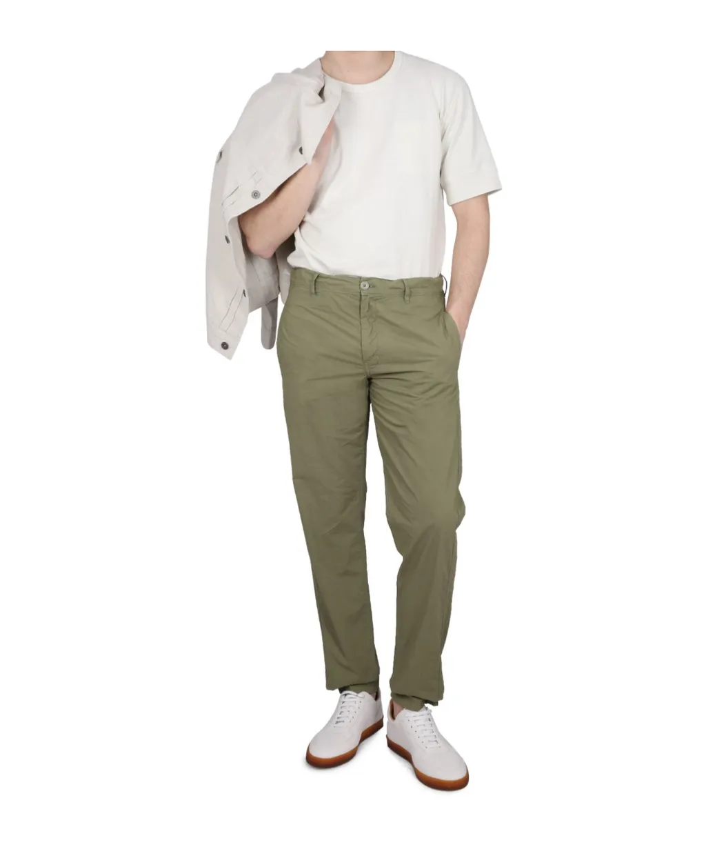 Straight-Leg Drawstring Chino Trousers