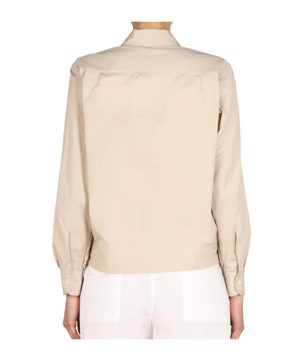 Pointed-Collar Buttoned Shirt
