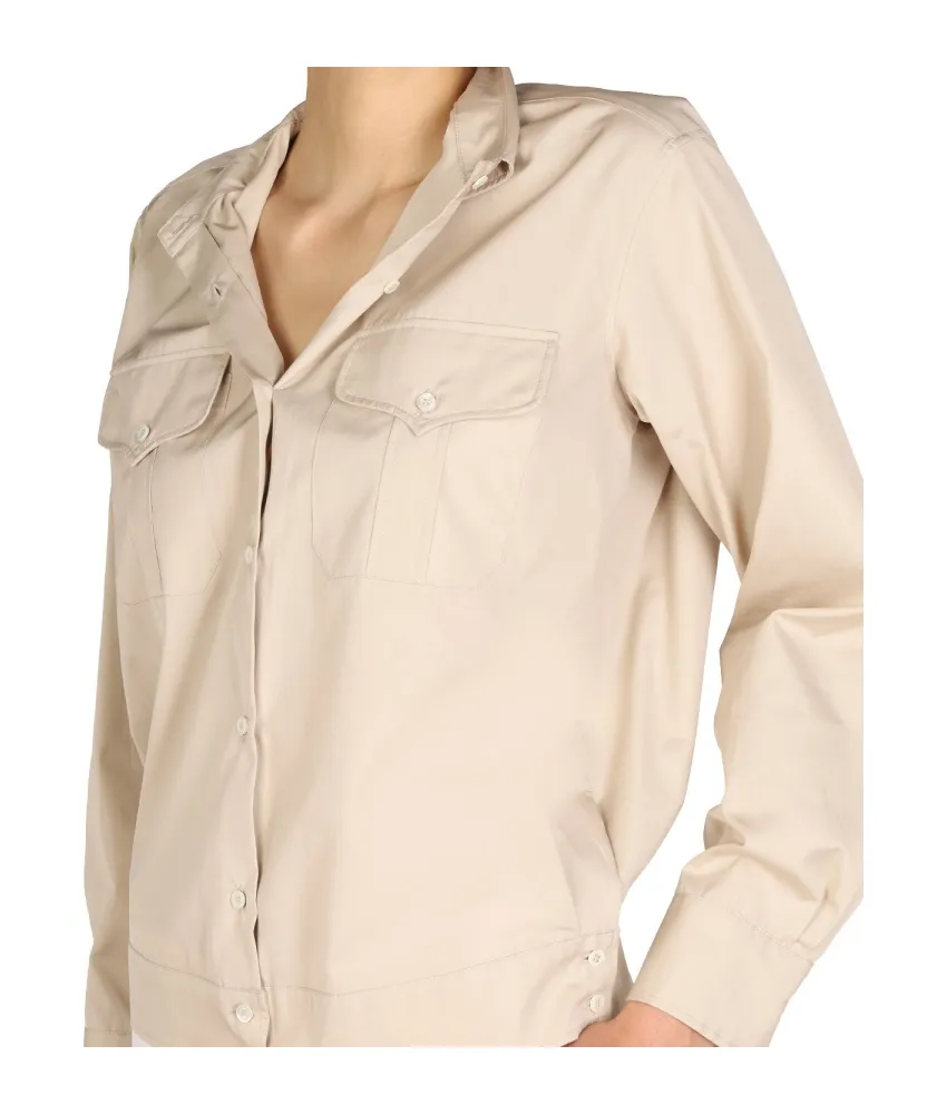 Pointed-Collar Buttoned Shirt