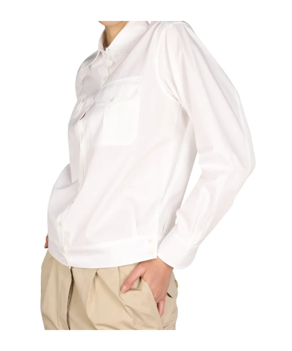 Pointed-Collar Buttoned Shirt