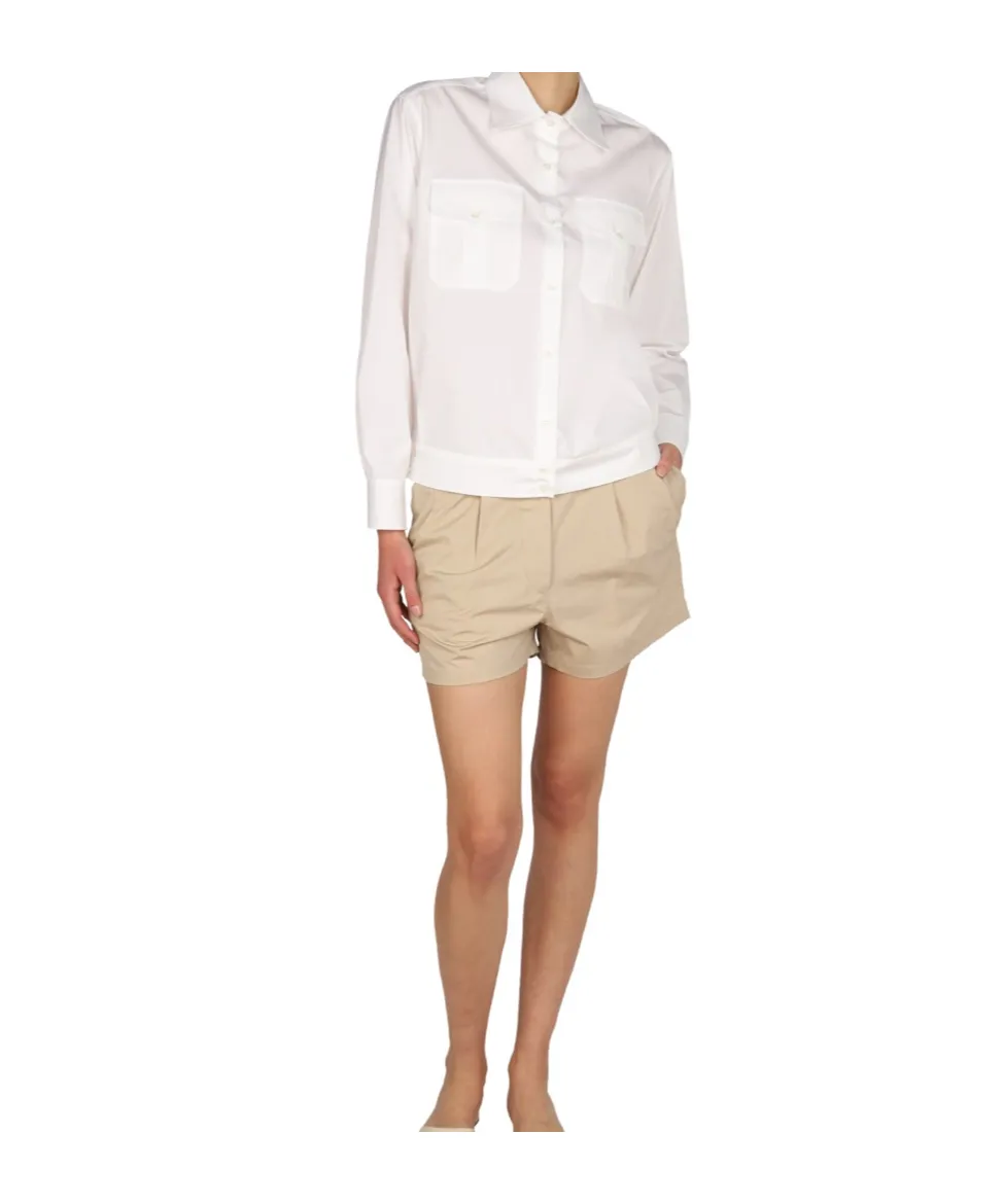 Pointed-Collar Buttoned Shirt