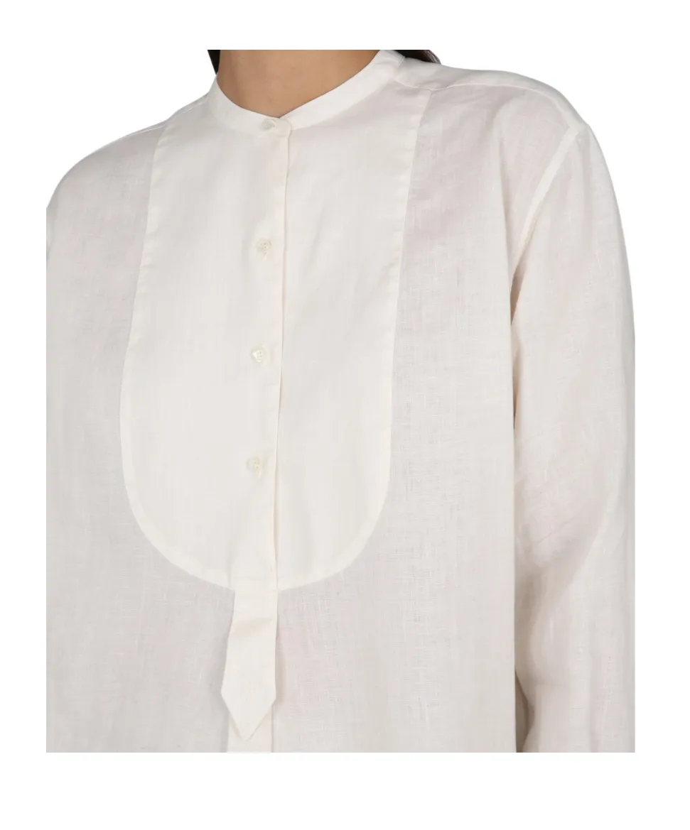 Collarless Buttoned Shirt