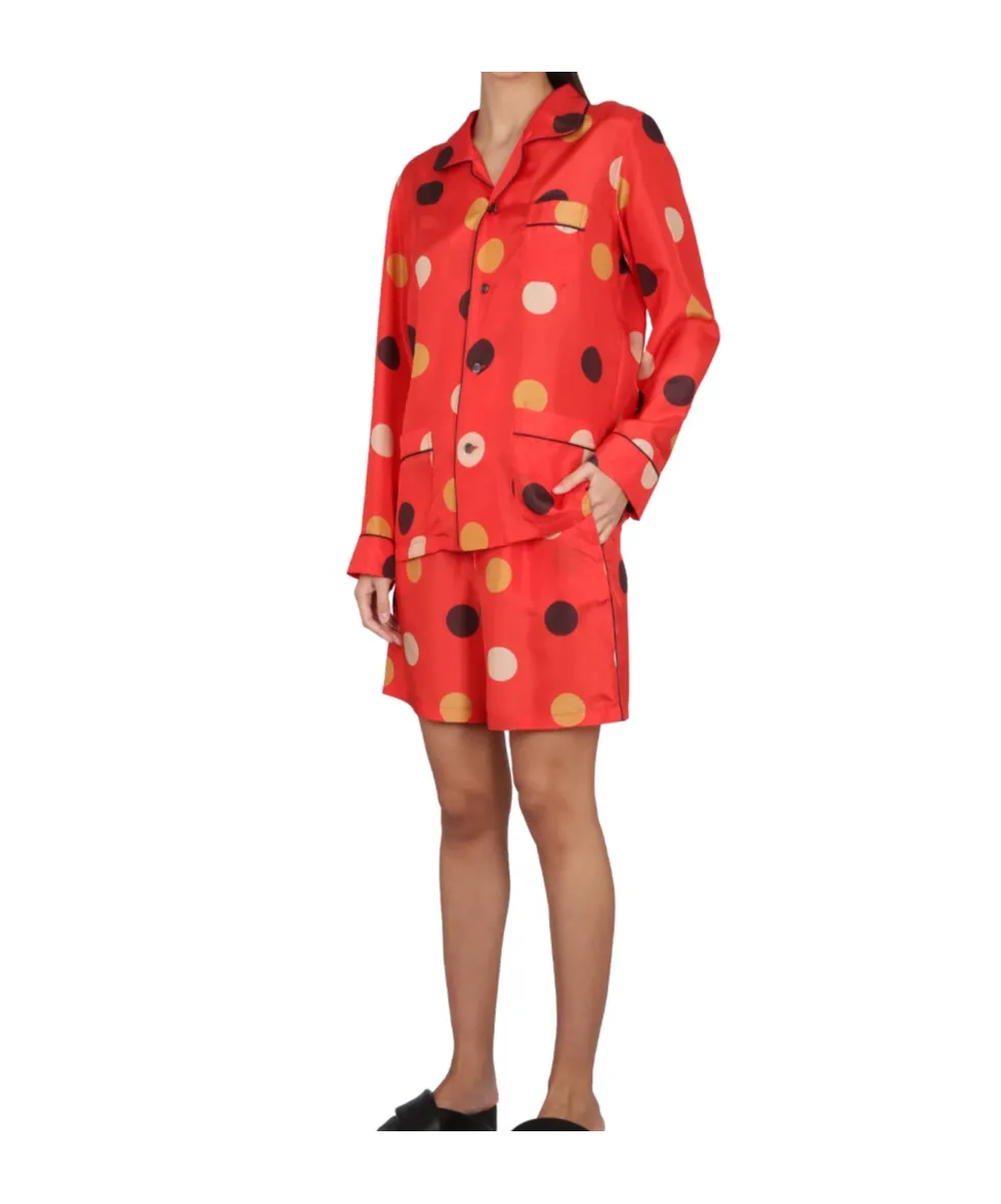 Polka-Dot Printed Buttoned Shirt