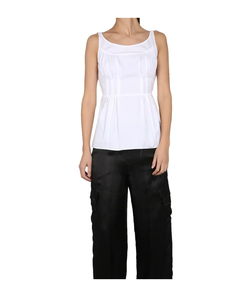 Tied-Waist Sleeveless Top