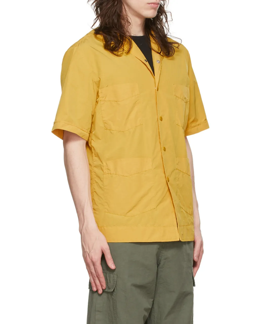 Logo Lapel Short-Sleeved Casual Jacket
