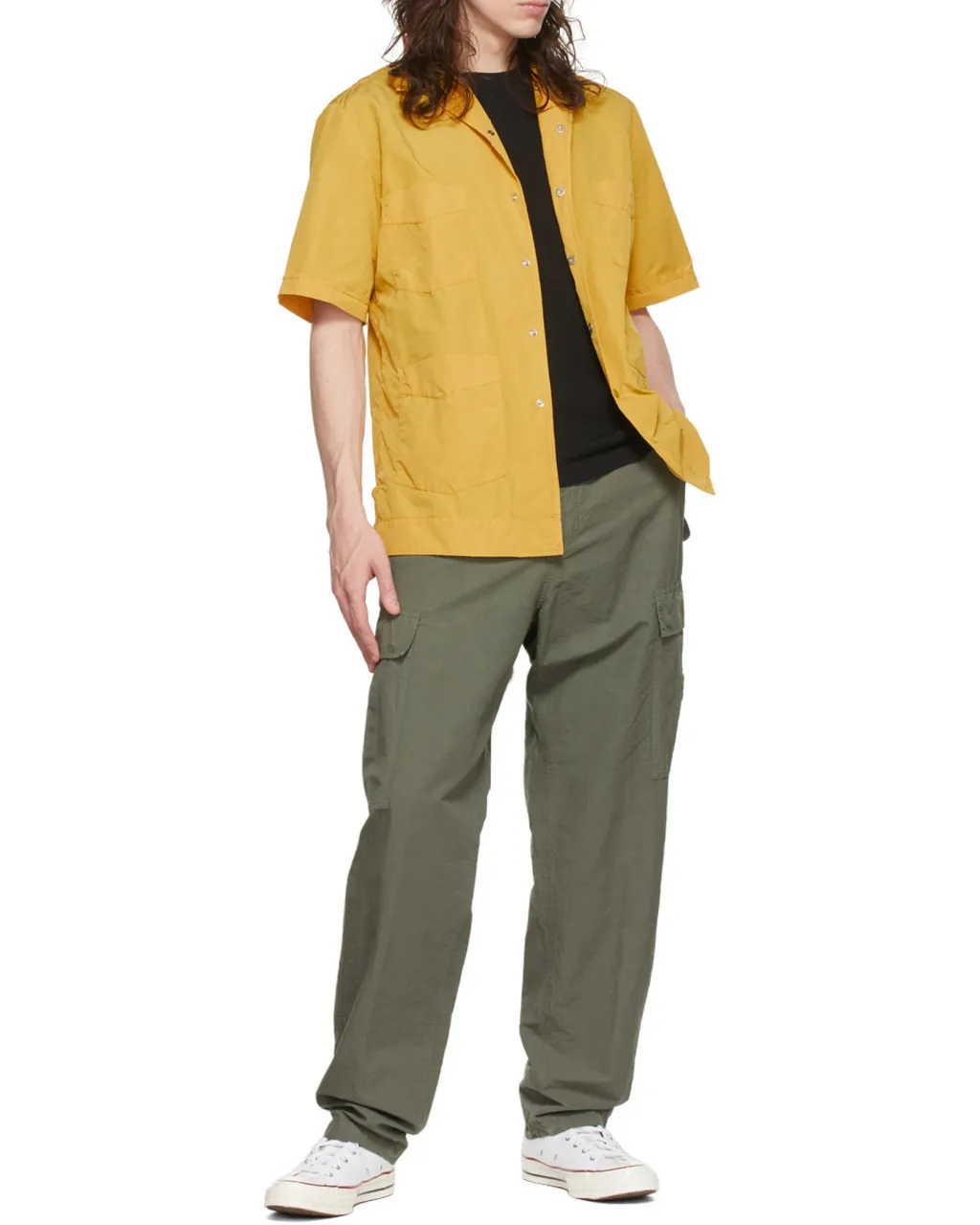 Logo Lapel Short-Sleeved Casual Jacket