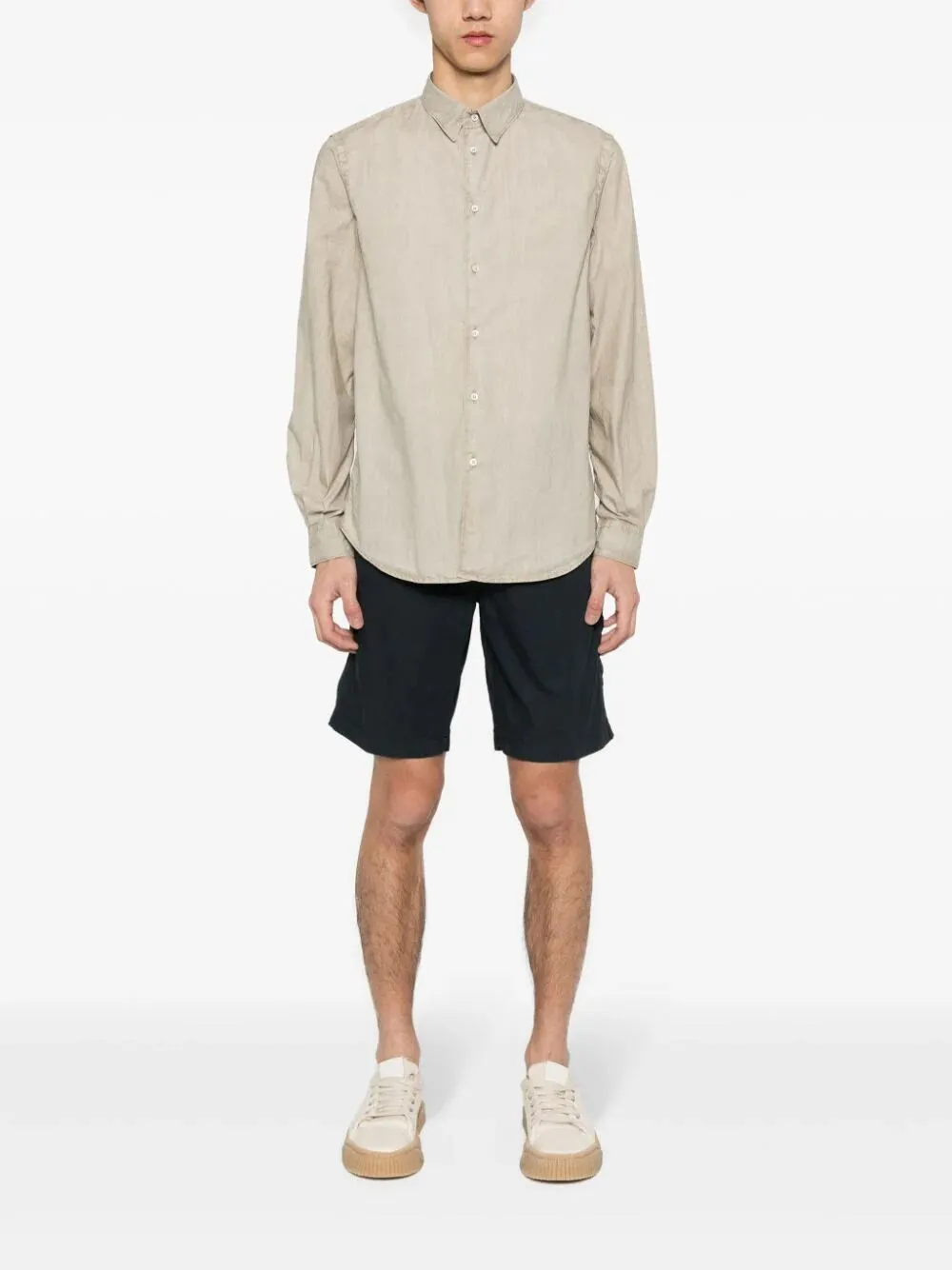 Long-Sleeve Cotton Shirt