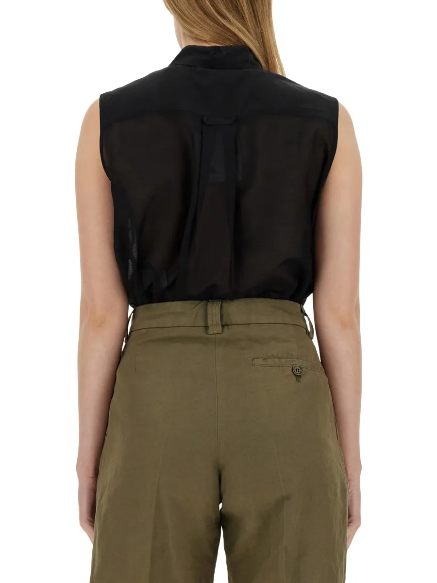 Sleeveless Blend Shirt