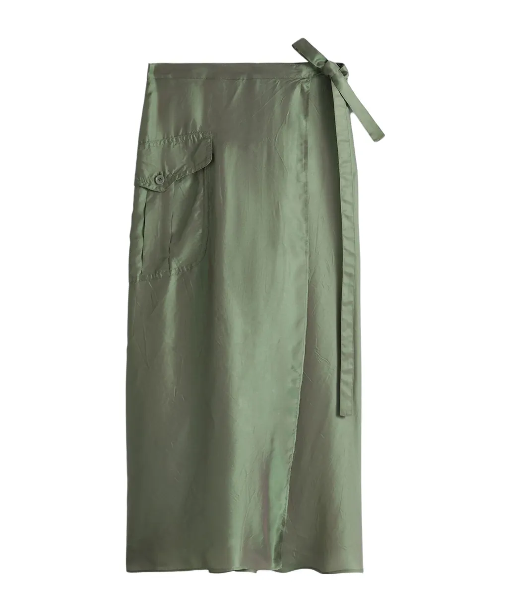 Wrap Midi Skirt