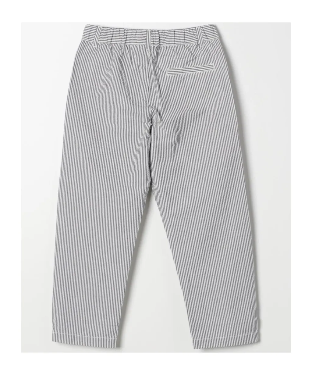 Striped Straight-Leg Trousers